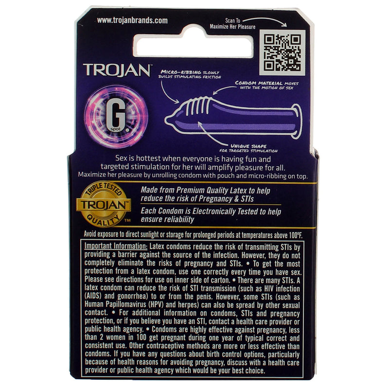 Trojan STI Protection Latex Condoms, 3 Ct