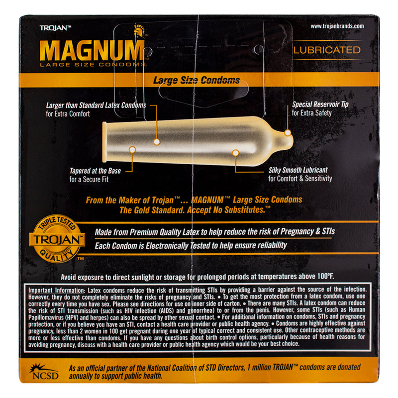 Trojan Condom Magnum Lubricated, 36 Count
