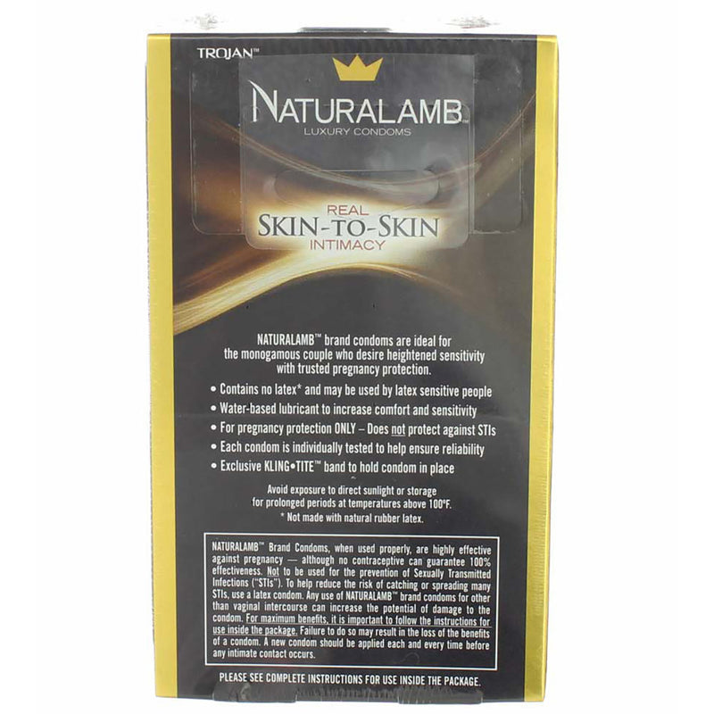 Trojan Naturalamb Lubricated Natural Skin Condoms, 10 Ct
