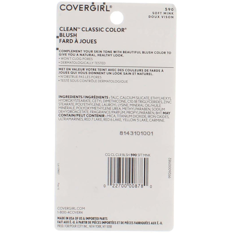 CoverGirl Classic Color Blush, Soft Mink 590, 0.28 oz