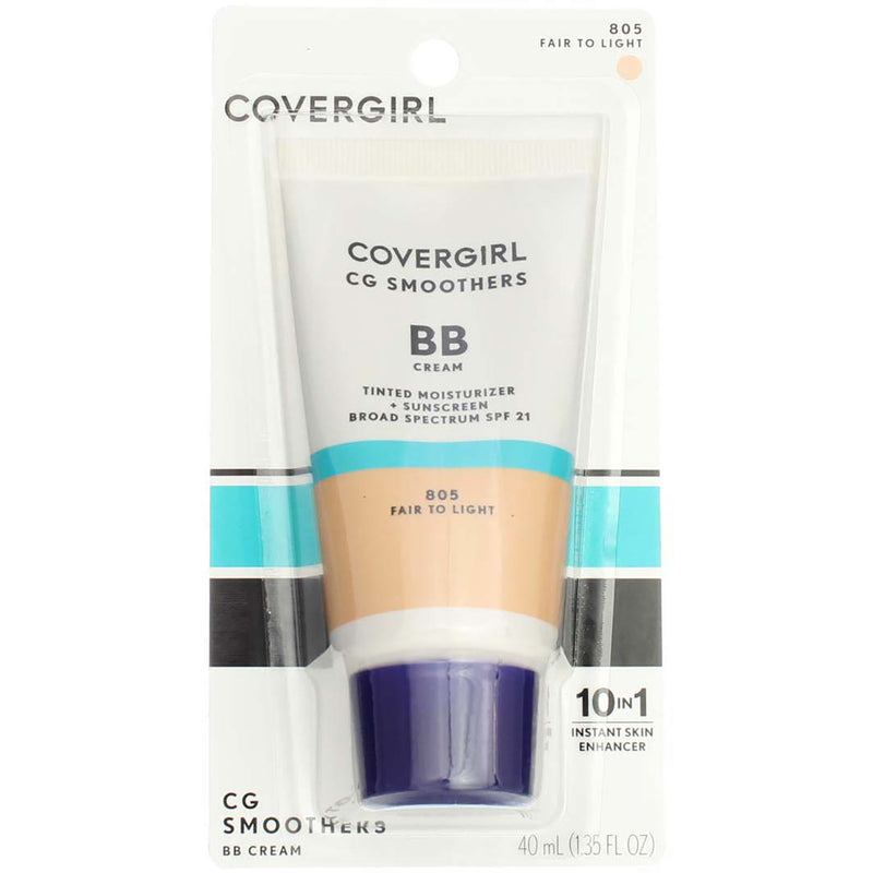 CoverGirl CG Smoothers BB Cream, Fair To Light 805, SPF 21, 1.35 fl oz