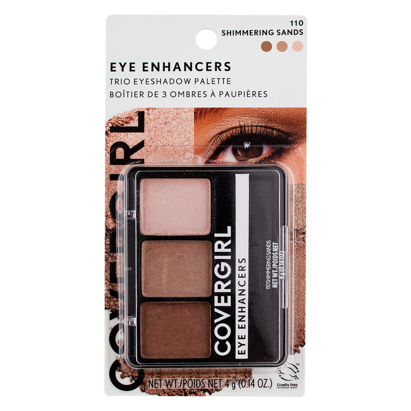 CoverGirl Eye Enhancers 3-Kit Eyeshadow, Shmmering Sands 110, 0.14 oz