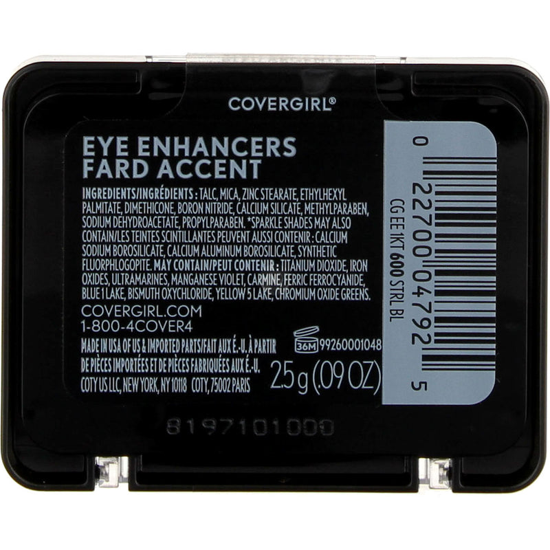 CoverGirl Eye Enhancers 1-Kit Eyeshadow, Sterling Blue 600, 0.09 oz