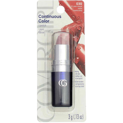 CoverGirl Continuous Color Lipstick, It's Your Mauve, 0.13 oz
