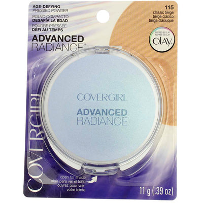 CoverGirl Advanced Radiance Pressed Powder, Classic Beige 115, 0.39 oz