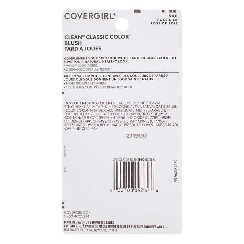 CoverGirl Classic Color Blush, Rose Silk 540, 0.3 oz