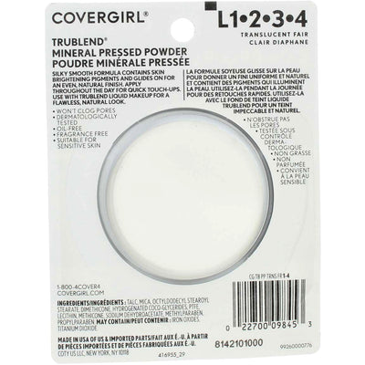 CoverGirl TruBlend Mineral Pressed Powder, Translucent Fair L1-4, 0.39 oz