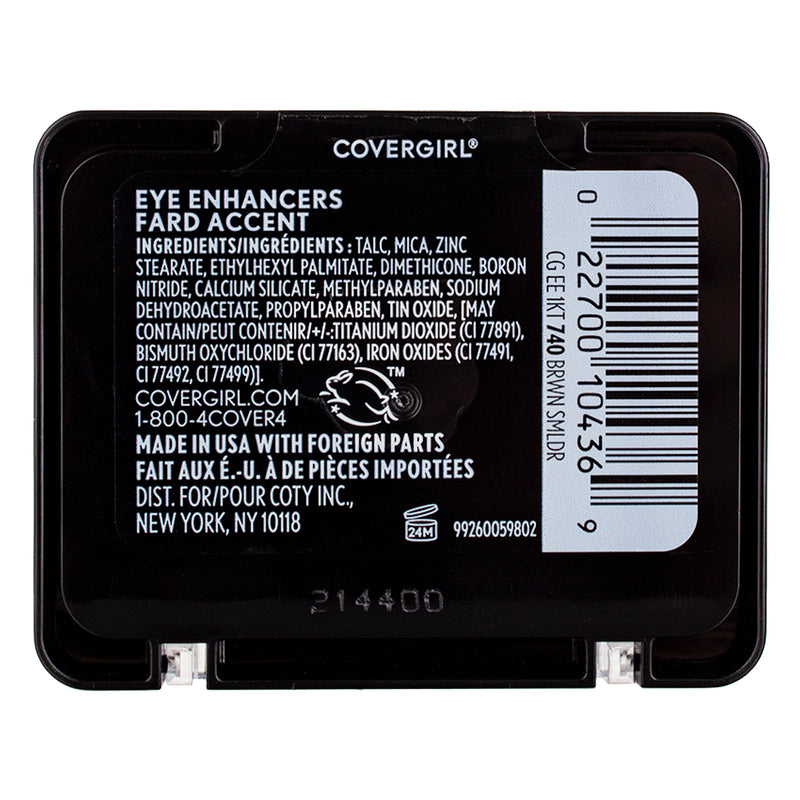 CoverGirl Eye Enhancers 1-Kit Eyeshadow, Brown Smolder 740, 0.09 oz