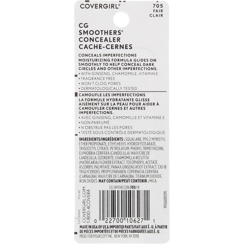 CoverGirl CG Smoothers Concealer, Fair 705, 0.14 oz