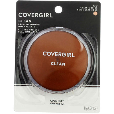 CoverGirl Clean Pressed Powder, Classic Beige 130, 0.39 oz
