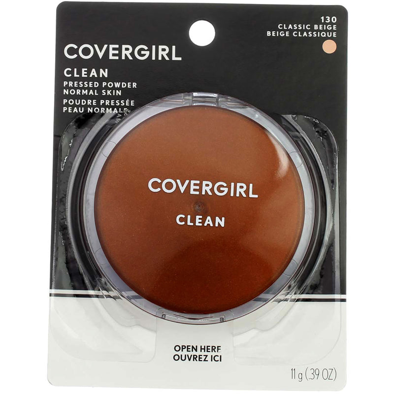 CoverGirl Clean Pressed Powder, Classic Beige 130, 0.39 oz