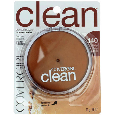 CoverGirl Clean Pressed Powder, Natural Beige 140, 0.39 oz
