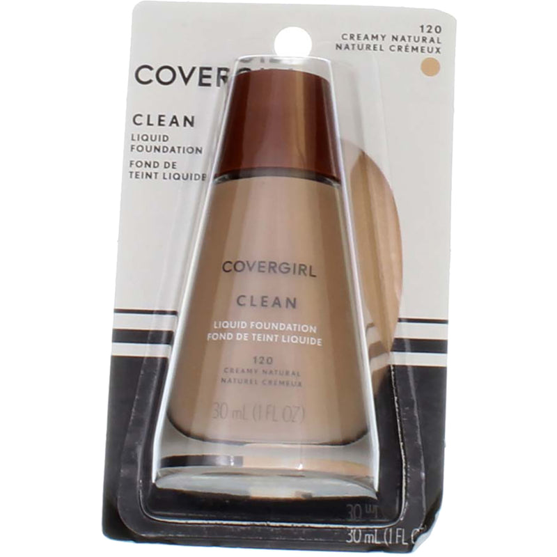 CoverGirl Clean Liquid Foundation, Creamy Natural 120, 1 fl oz