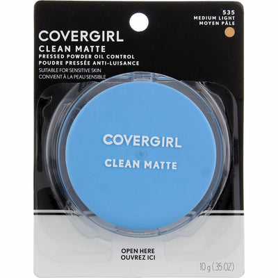 CoverGirl Clean Matte Pressed Powder, Medium Light 535, 0.35 oz