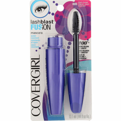 CoverGirl LashBlast Fusion Water Resistant Mascara, Black Brown 895, 0.44 fl oz