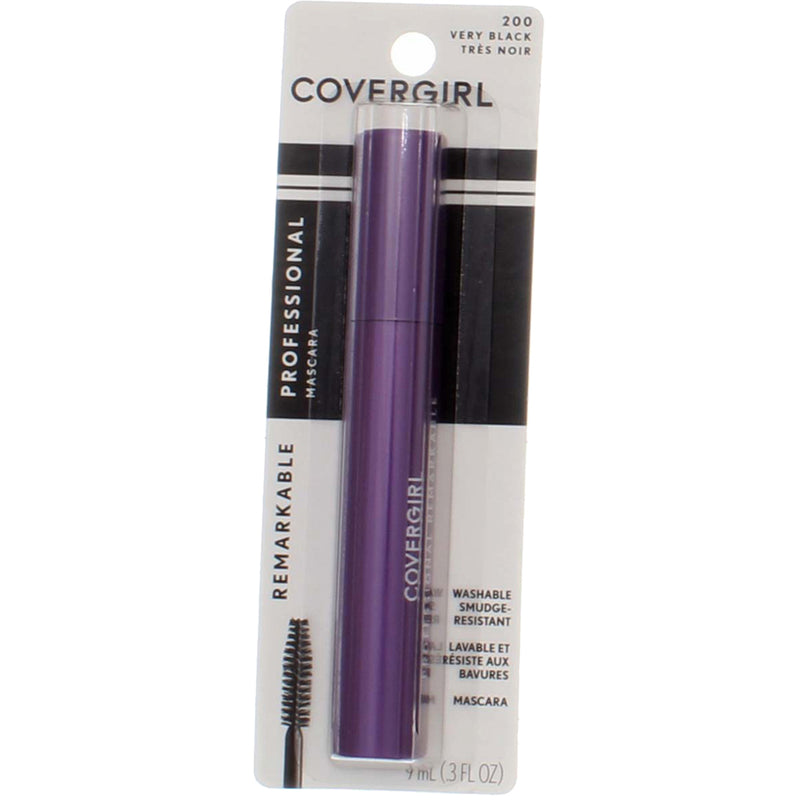 CoverGirl Professional Remarkable Washable Mascara, Very Black 200, 0.3 fl oz