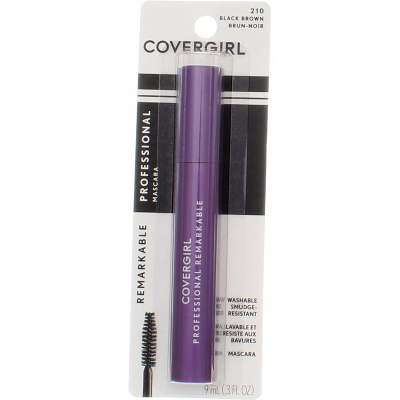 CoverGirl Professional Remarkable Washable Mascara, Black Brown 210, 0.3 fl oz