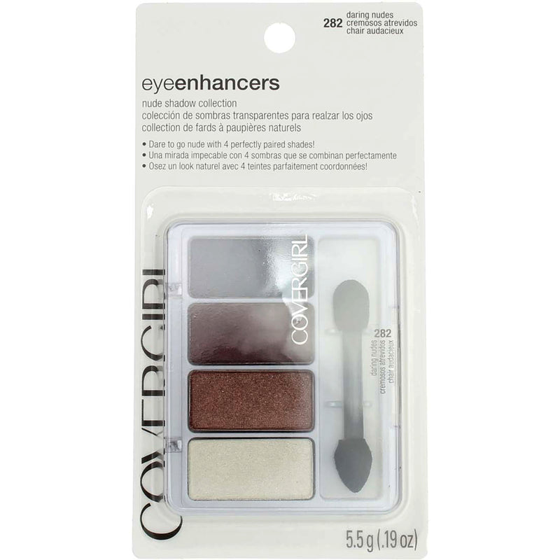 CoverGirl Eye Enhancers 4-Kit Eyeshadow, Daring Nudes 282, 0.19 oz