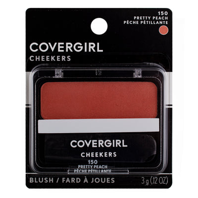 CoverGirl Cheekers Powder Blush, Pretty Peach 150, 0.12 oz
