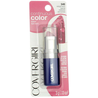 CoverGirl Continuous Color Lipstick, Midnight Mauve, 0.13 oz
