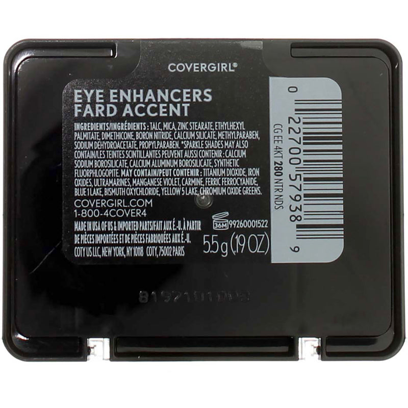 CoverGirl Eye Enhancers 4-Kit Eyeshadow, Natural Nudes 280, 0.19 oz