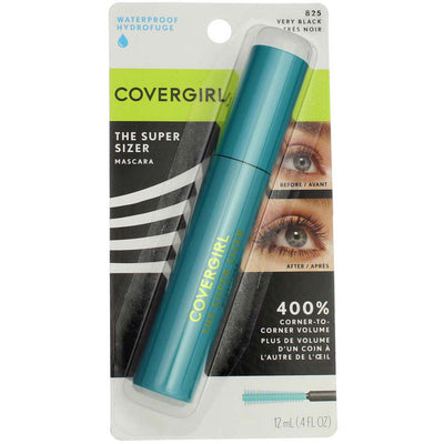 CoverGirl The Super Sizer Waterproof Mascara, Very Black 825, 0.4 fl oz