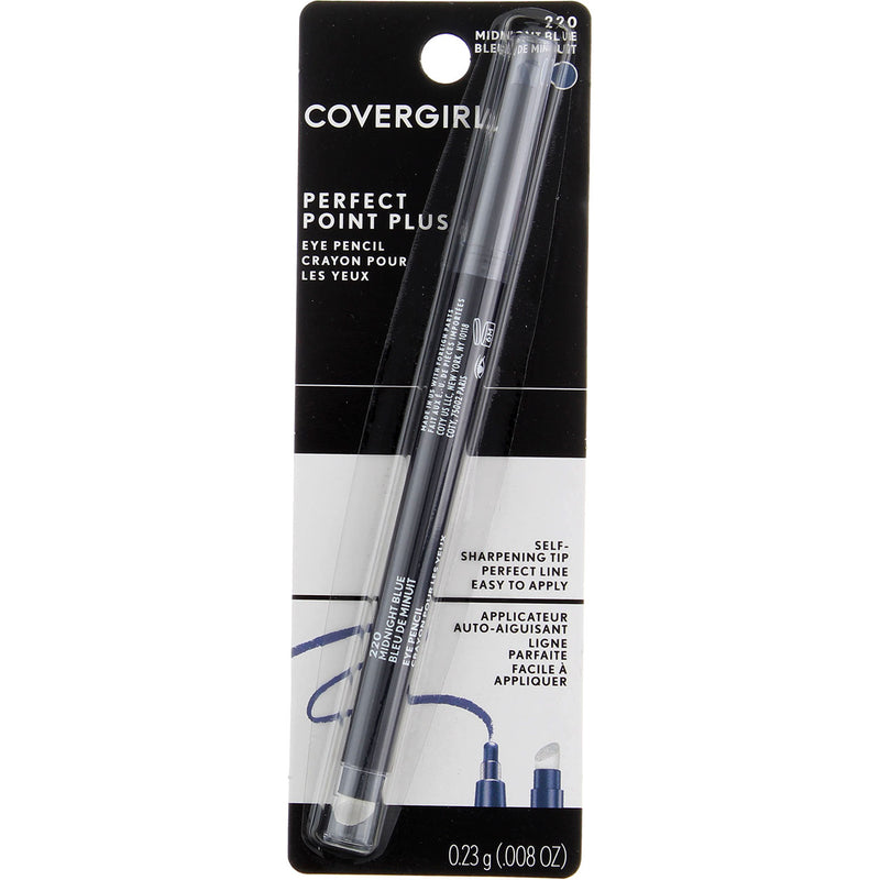 CoverGirl Perfect Point Plus Eyeliner, Midnight Blue 220, Water Resistant, 0.008 oz