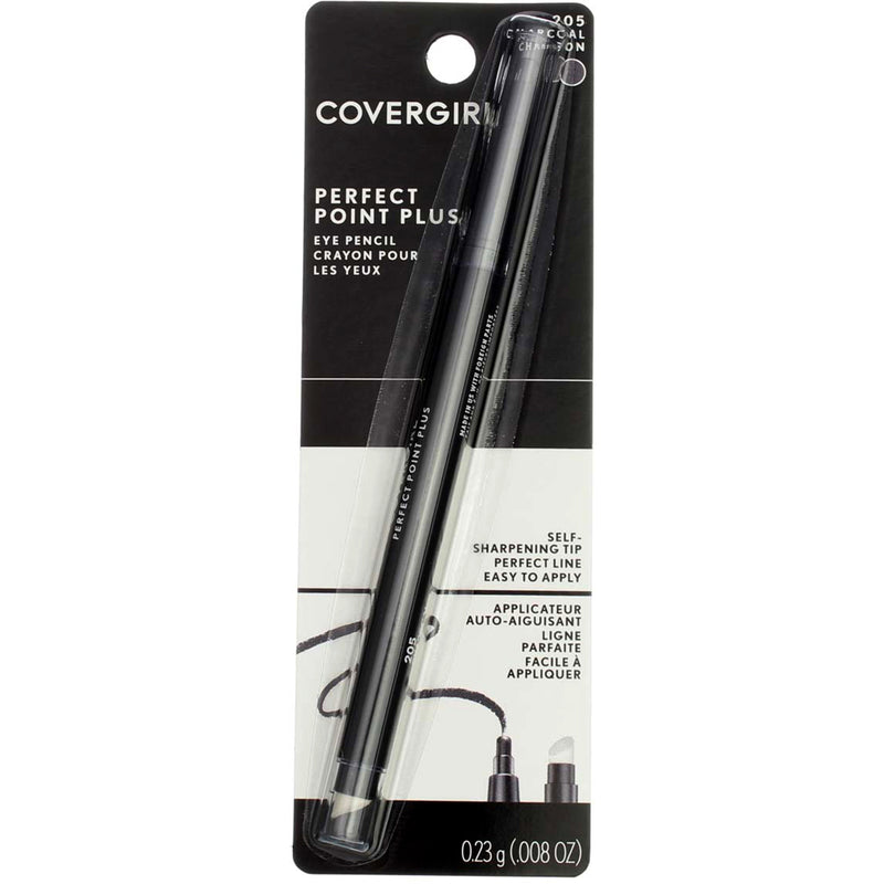 CoverGirl Perfect Point Plus Eyeliner, Charcoal 205, Water Resistant, 0.008 oz