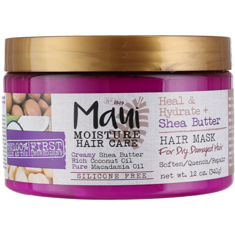Maui Moisture Heal And Hydrate + Shea Butter Hair Mask, Coconut, 12 oz
