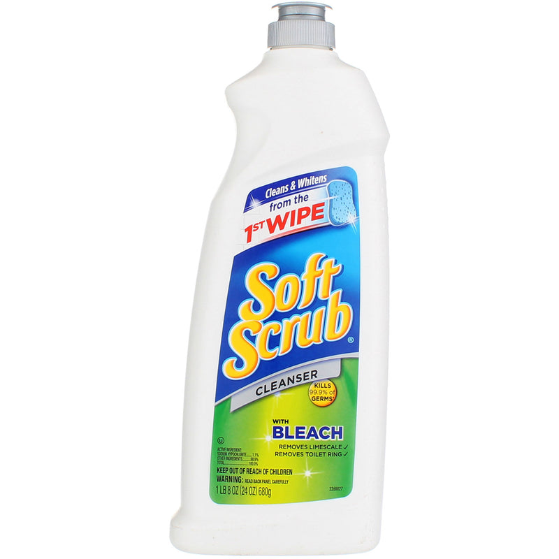 Soft Scrub with Bleach Cleanser Liquid, 24 oz