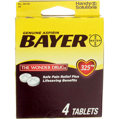Bayer Genuine Aspirin Tablets, 325 mg, 4 Ct