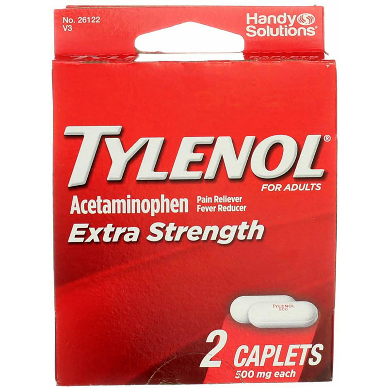 Tylenol Extra Strength Acetaminophen Caplets, 500 mg, 2 Ct