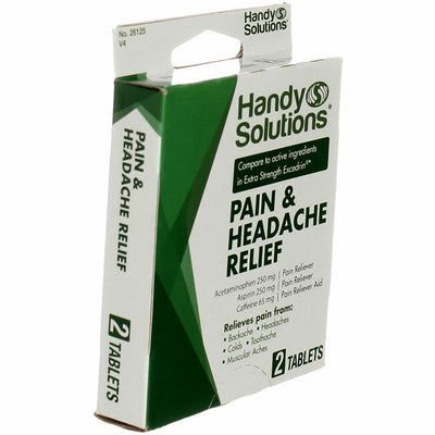 Handy Solutions Pain & Headache Relief Tablets, 2 Ct