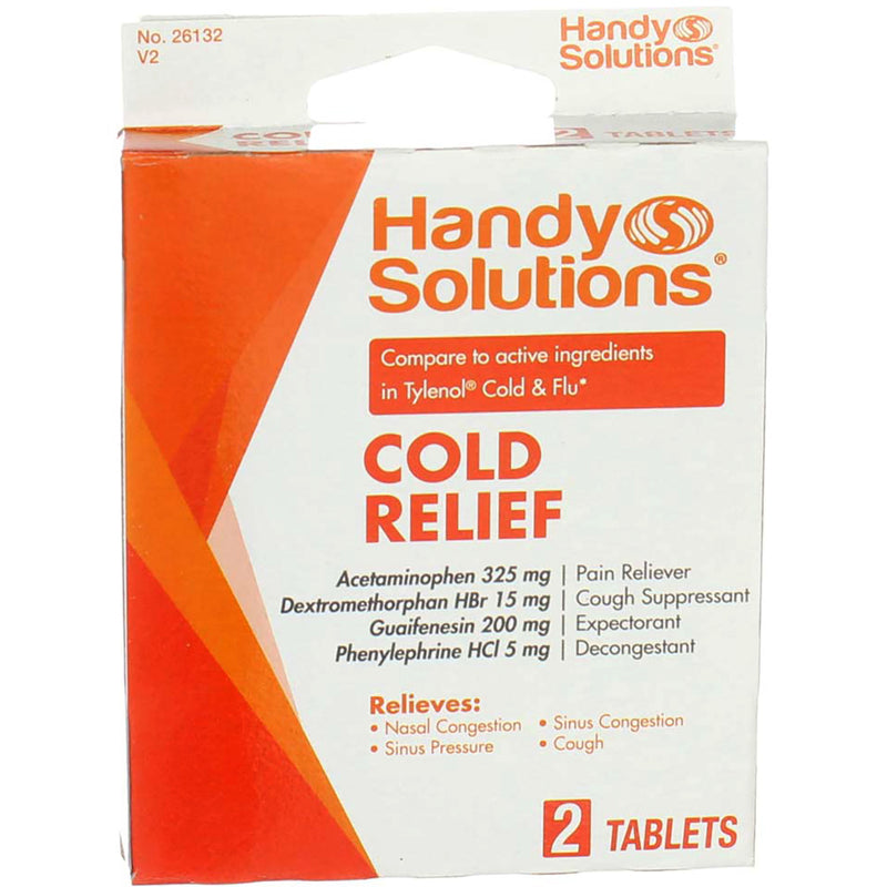 Handy Solutions Cold Relief Tablets, 2 Ct