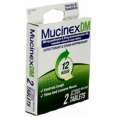 Mucinex DM Expectorant & Cough Suppressant Tablets, 12-Hour, 2 Ct