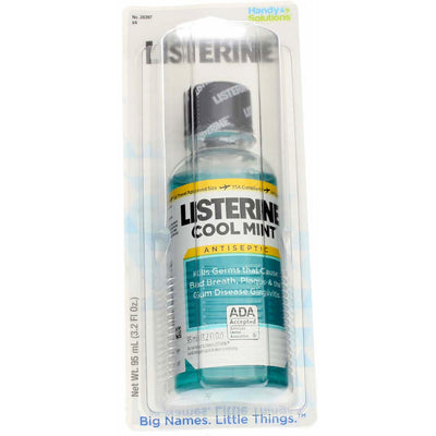 Listerine Antiseptic Mouthwash, Cool Mint, 95 mL