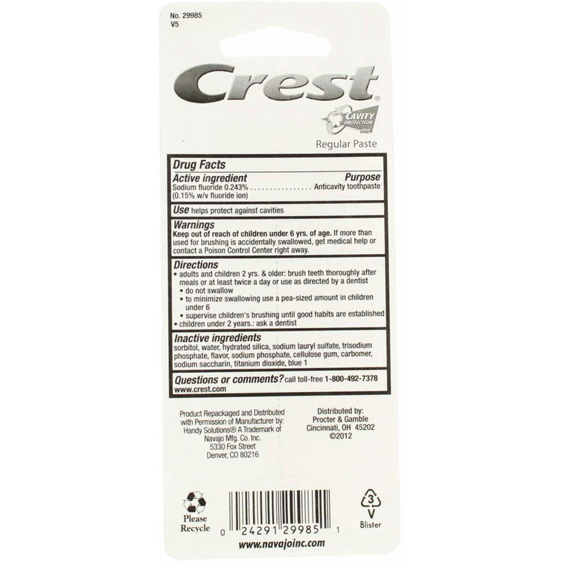 Crest Cavity Protection Toothpaste, 0.85 oz