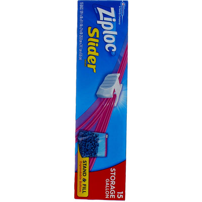 Ziploc Slider Storage Bags, 1 Gallon, 15 Ct