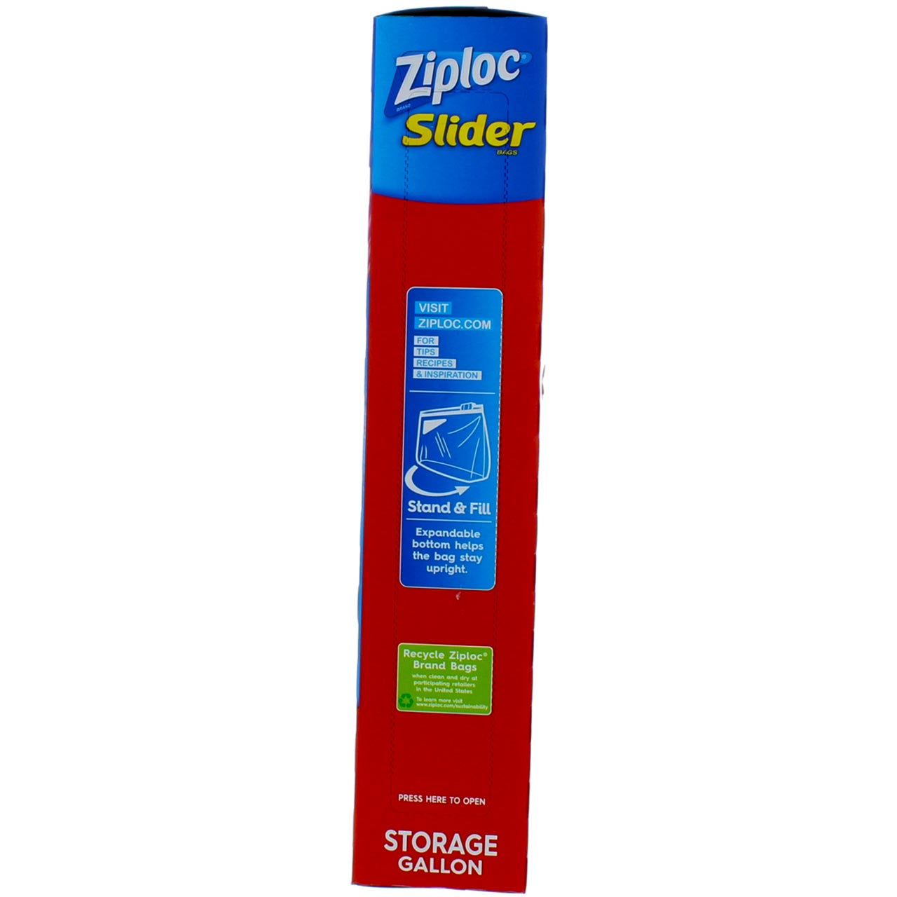 Ziploc Slider Storage Bags, Gallon - 15 count
