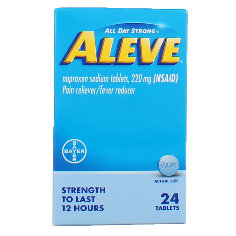 Aleve All Day Strong Naproxen Tablets, 220 mg, 12-Hour, 24 Ct