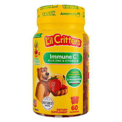 Vitafusion L'il Critters Immune C Gummies Dietary Supplement, Assorted Flavors, 60 Ct