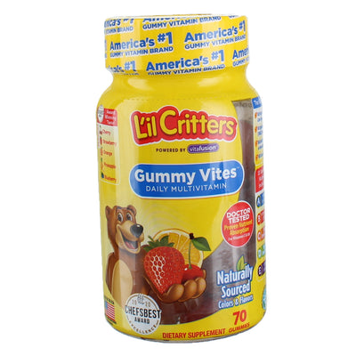 Vitafusion L'il Critters Gummy Vites Complete Multivitamin Gummy Bears, Asst Flavors, 70 Ct