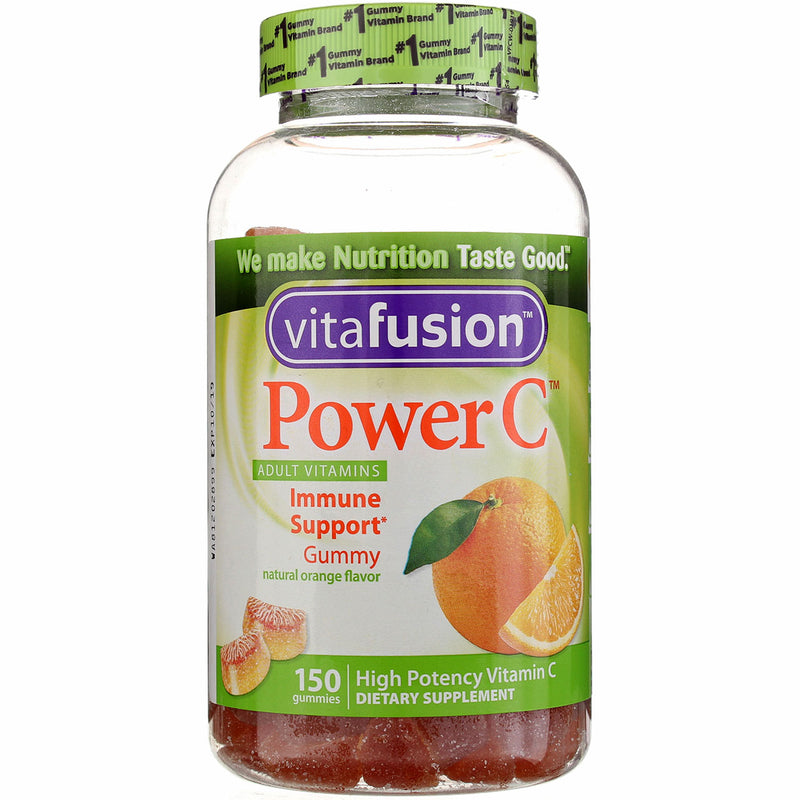 Vitafusion Power C Immune Support Gummy Vitamins Dietary Supplement, Orange, 150 Ct