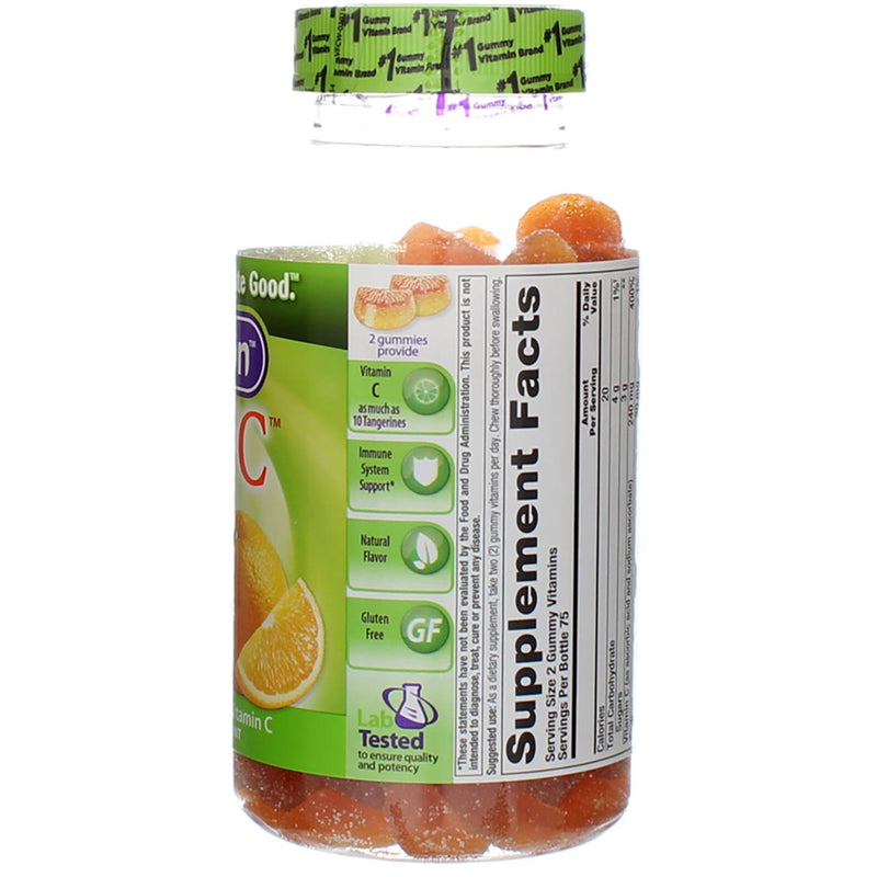 Vitafusion Power C Immune Support Gummy Vitamins Dietary Supplement, Orange, 150 Ct