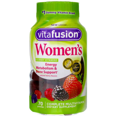 Vitafusion Women's Complete Multivitamin Gummies, Natural Berry, 70 Ct