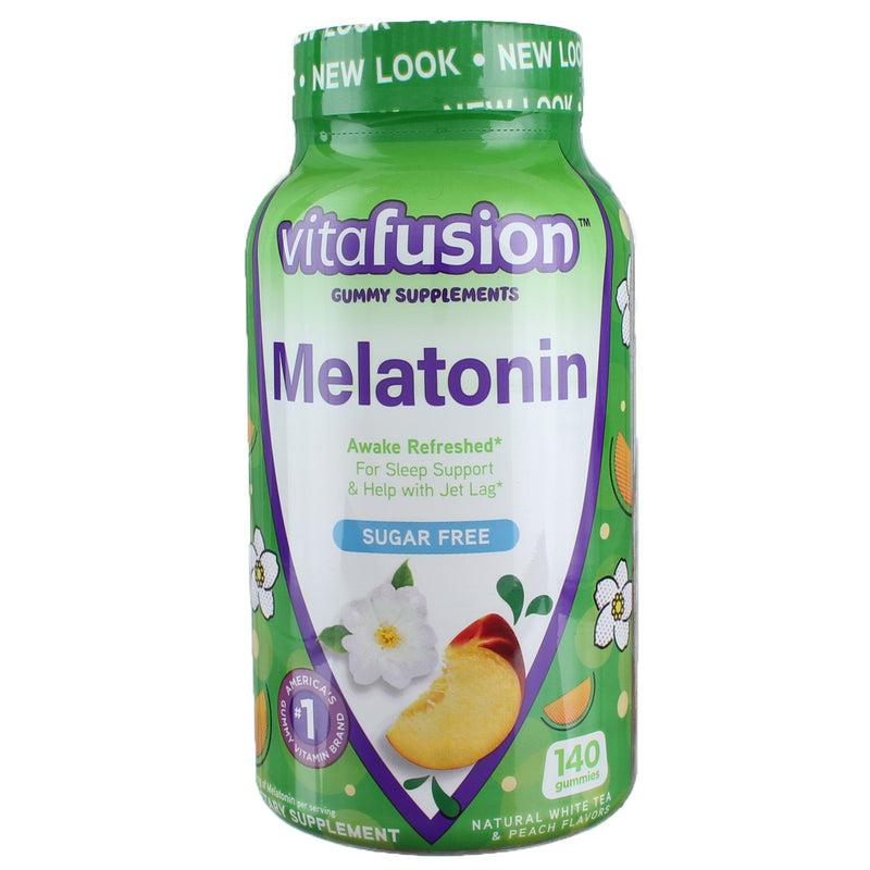 Vitafusion Gummy Vites Melatonin, Natural White Tea & Peach, 3 mg, 140 Ct