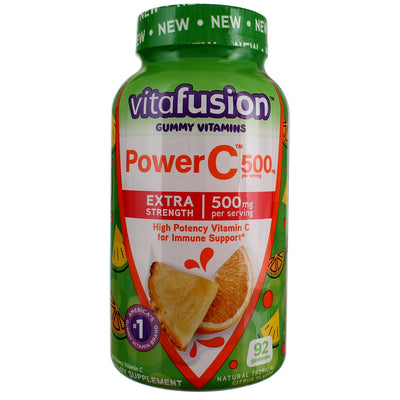 Vitafusion Power C Gummy Vitamins Dietary Supplement, Tropical Citrus, 92 Ct, 500 mg