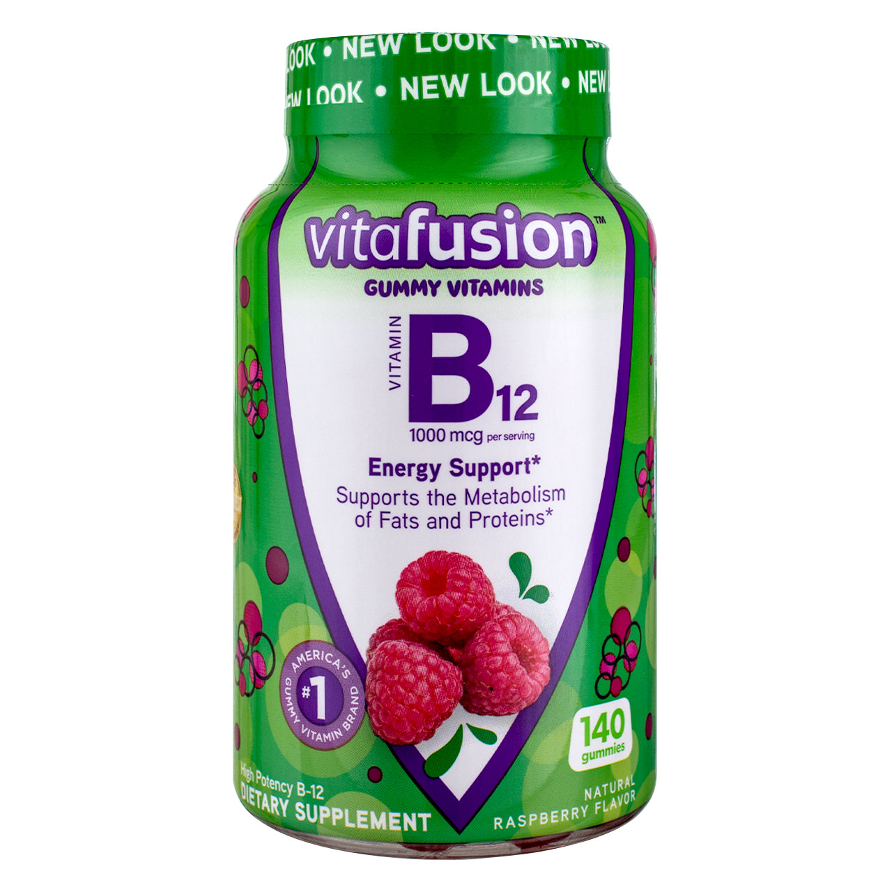 Vitafusion B12 Energy Support Gummy Vitamin Supplements, 1000 mcg, Nat ...