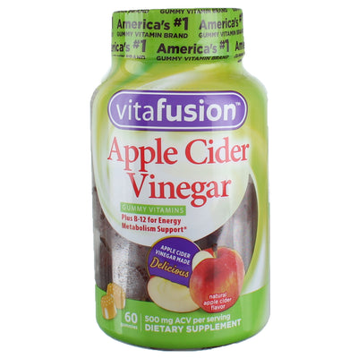 Vitafusion Apple Cider Vinegar Gummy Vitamins, Natural Apple Cider, 60 Ct