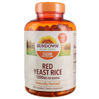 Sundown Naturals Red Yeast Rice 1200 mg Capsules (Pack of 240)